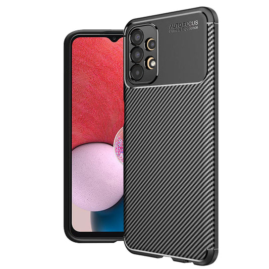 Capa para Samsung Galaxy A13 A135, Techsuit, Fibra de Carbon, Preta