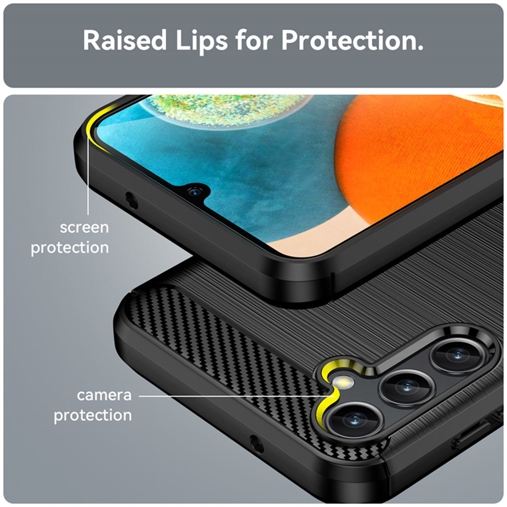 Capa para Samsung Galaxy A14 A145 / A14 5G A146, Techsuit, Carbono, Preta