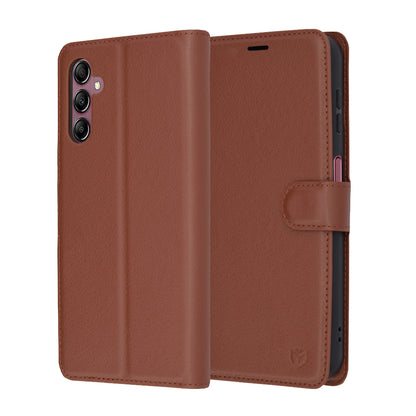 Capa para Samsung Galaxy A14 A145 / A14 5G A146, Techsuit, Leather Folio, Castanha