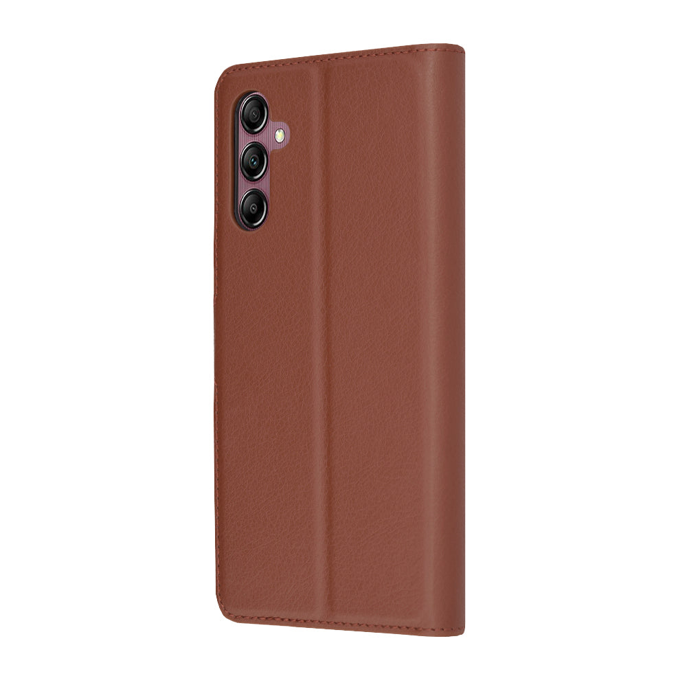 Capa para Samsung Galaxy A14 A145 / A14 5G A146, Techsuit, Leather Folio, Castanha