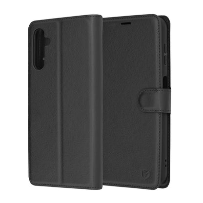 Capa para Samsung Galaxy A14 A145 / A14 5G A146, Techsuit, Leather Folio, Preta