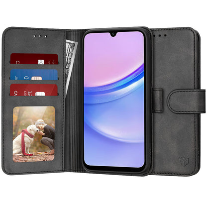 Capa para Samsung Galaxy A15 5G A156 / A15 A155, Techsuit, Diary Book, Preta