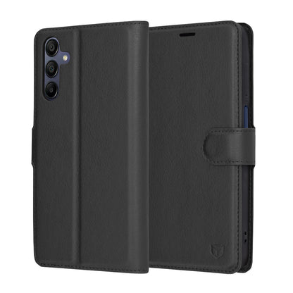 Capa para Samsung Galaxy A15 5G A156 / A15 A155, Techsuit, Leather Folio, Preta