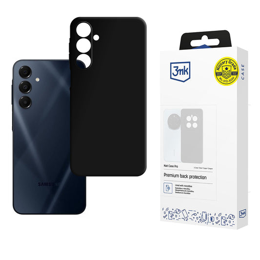Capa para Samsung Galaxy A16 5G A166 / A16 4G A165, 3MK, Pro, Preto Mate
