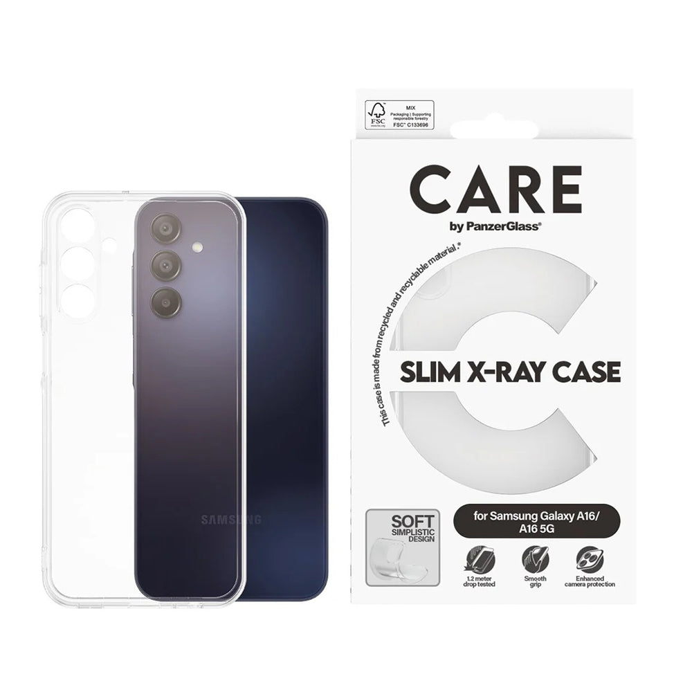 Capa para Samsung Galaxy A16 4G A165, PanzerGlass, Care Fashionable, Transparente
