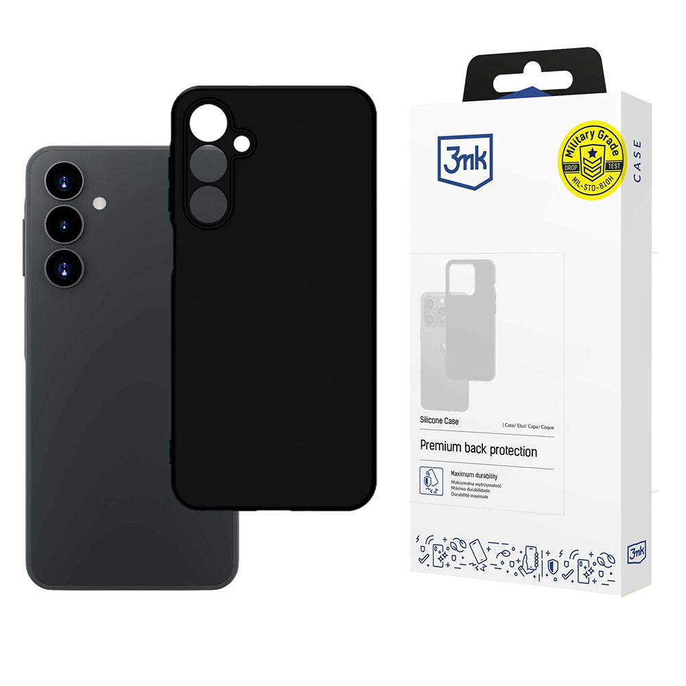 Capa para Samsung Galaxy A16 5G A166 / A16 4G A165, 3MK, Silicone, Preta