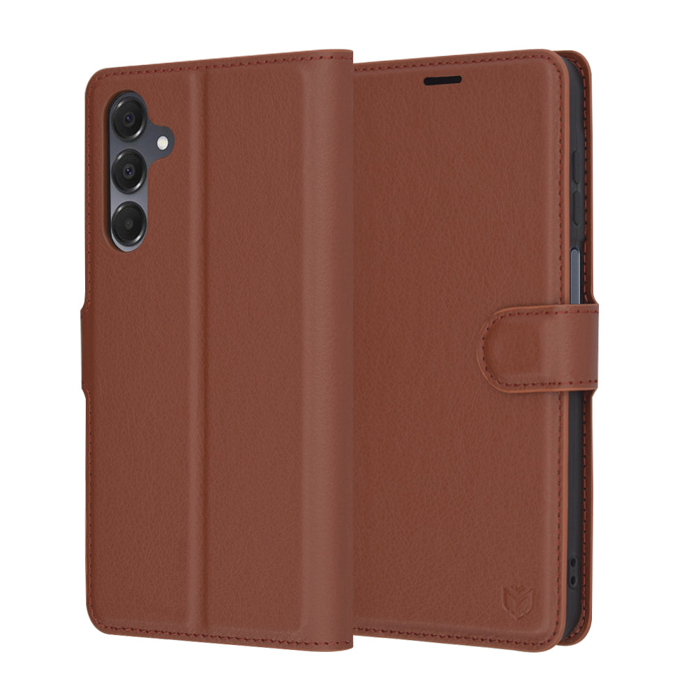 Capa para Samsung Galaxy A16 5G A166 / A16 4G A165, Techsuit, Leather Folio, Castanha
