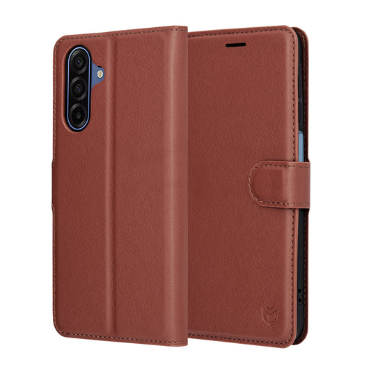 Capa para Samsung Galaxy A17 4G / A17 5G, Techsuit, Leather Folio, Castanho