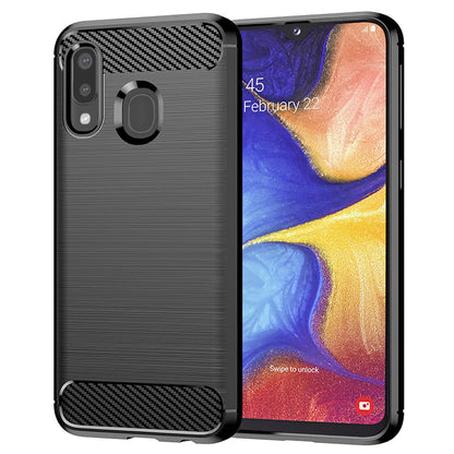 Capa para Samsung Galaxy A20e A202, Techsuit, Carbono, Preta
