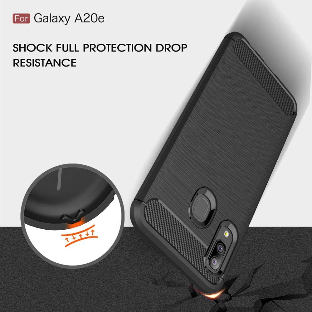 Capa para Samsung Galaxy A20e A202, Techsuit, Carbono, Preta