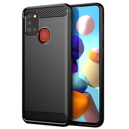 Capa para Samsung Galaxy A21s A217, Techsuit, Carbono, Preta