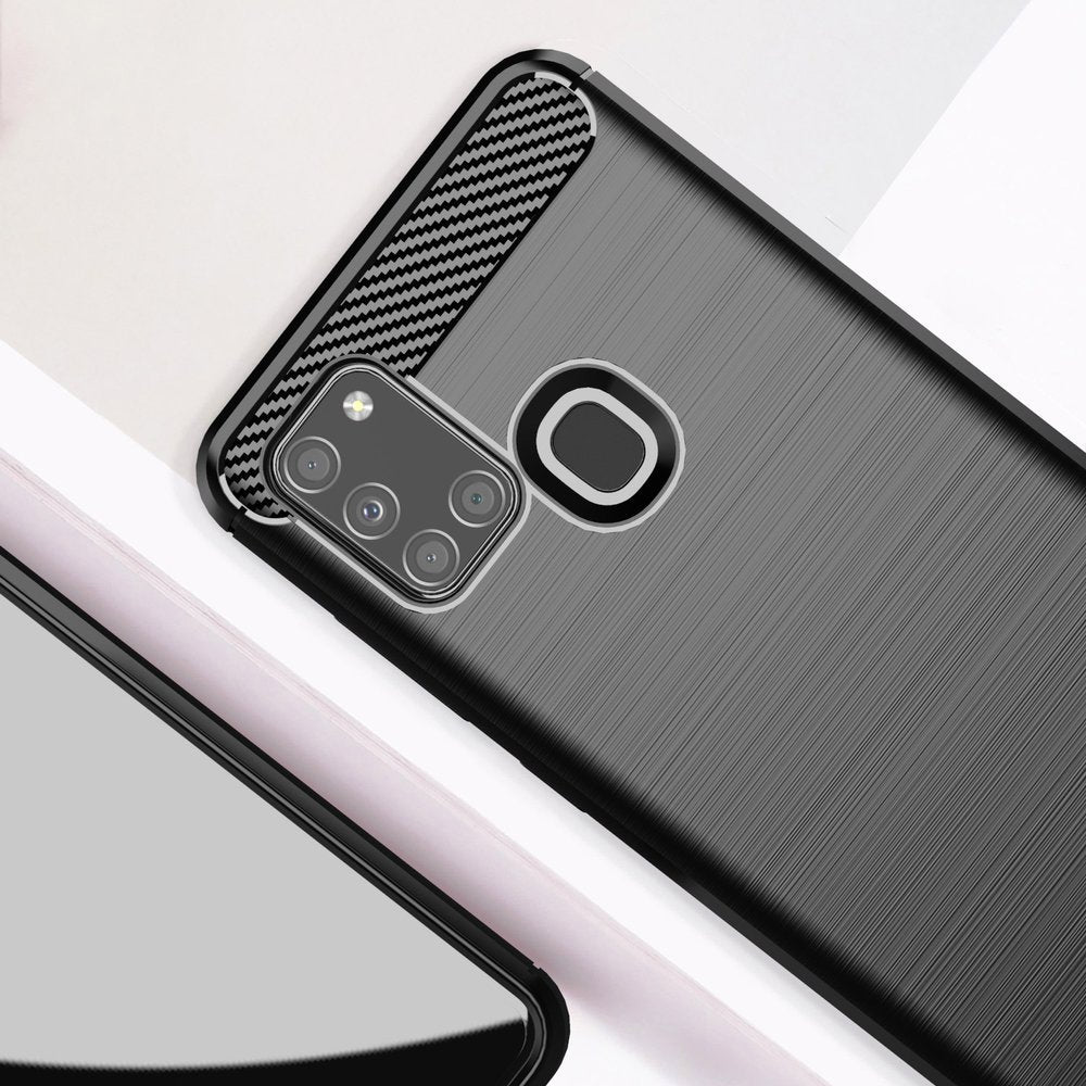 Capa para Samsung Galaxy A21s A217, Techsuit, Carbono, Preta
