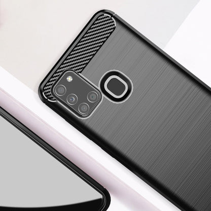 Capa para Samsung Galaxy A21s A217, Techsuit, Carbono, Preta