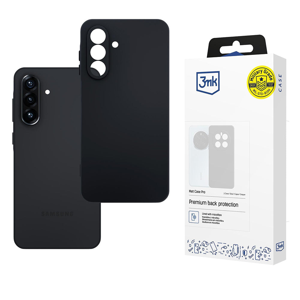 Capa para Samsung Galaxy A26 A266, 3MK, Pro, Preto Mate