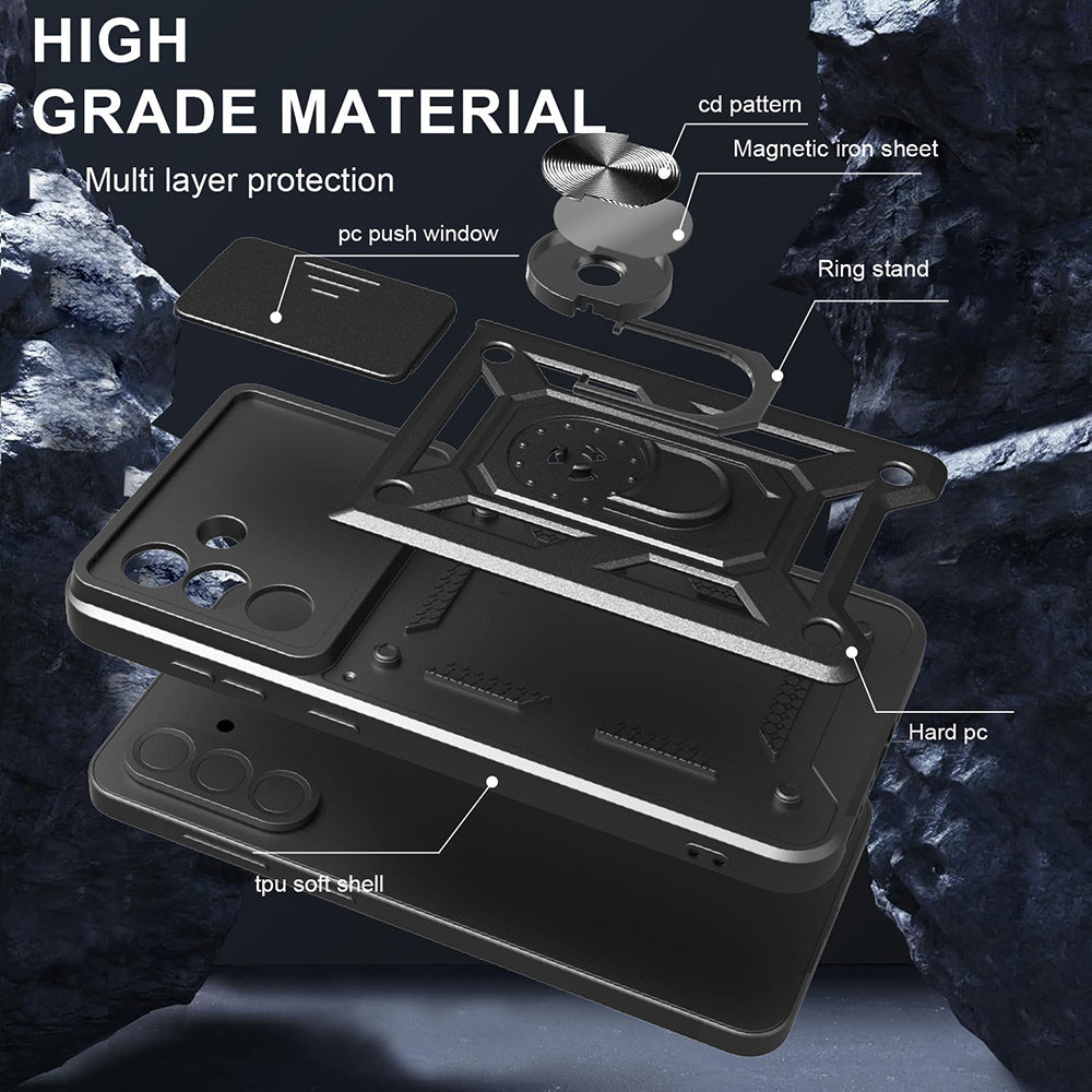 Capa para Samsung Galaxy A26 A266, Techsuit, CamShield, Preta