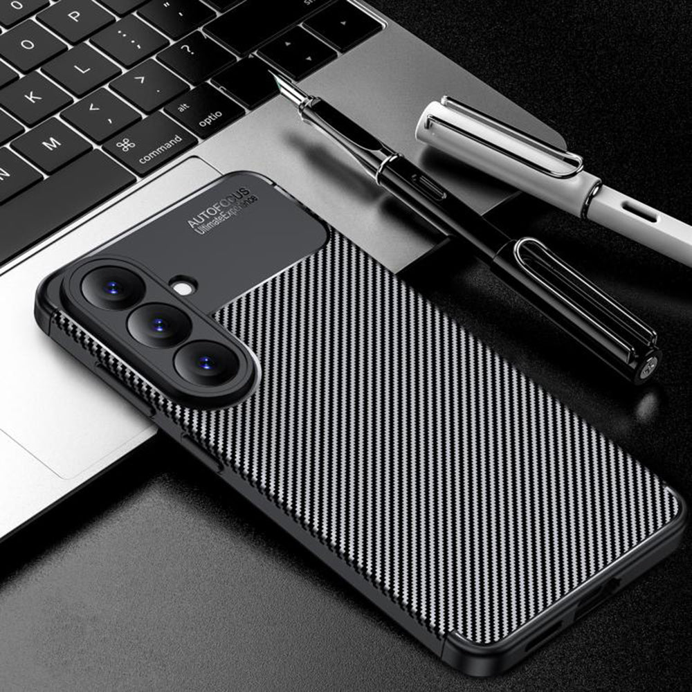 Capa para Samsung Galaxy A27 5G, Techsuit, CarbonFiber, Preta