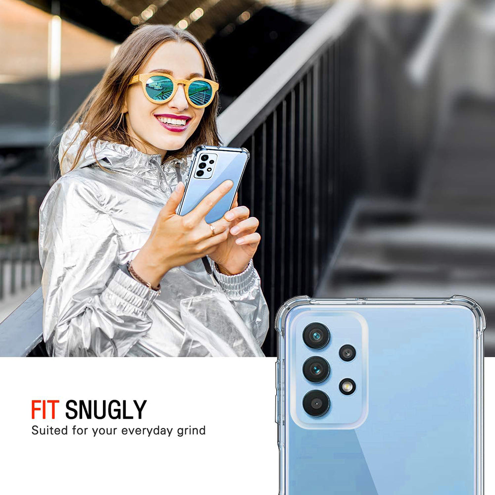 Capa para Samsung Galaxy A32 A325, Techsuit, Shockproof Clear, Transparente