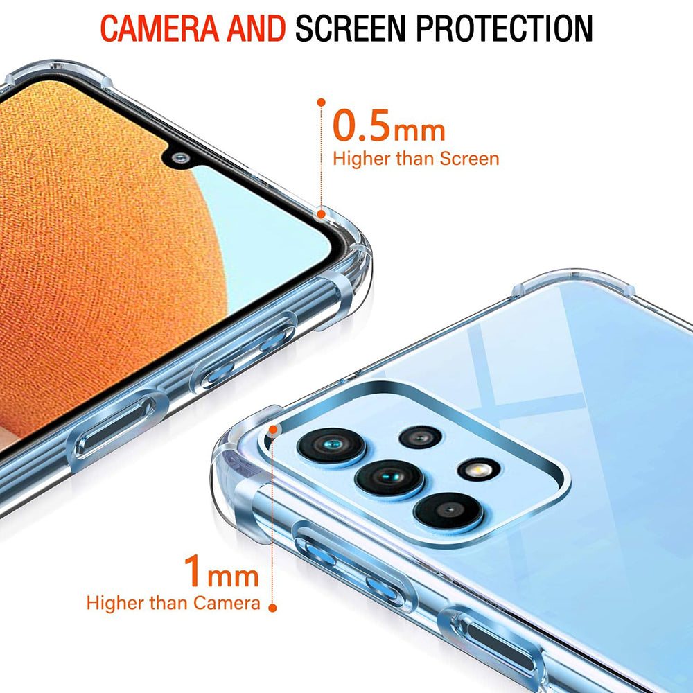 Capa para Samsung Galaxy A32 A325, Techsuit, Shockproof Clear, Transparente