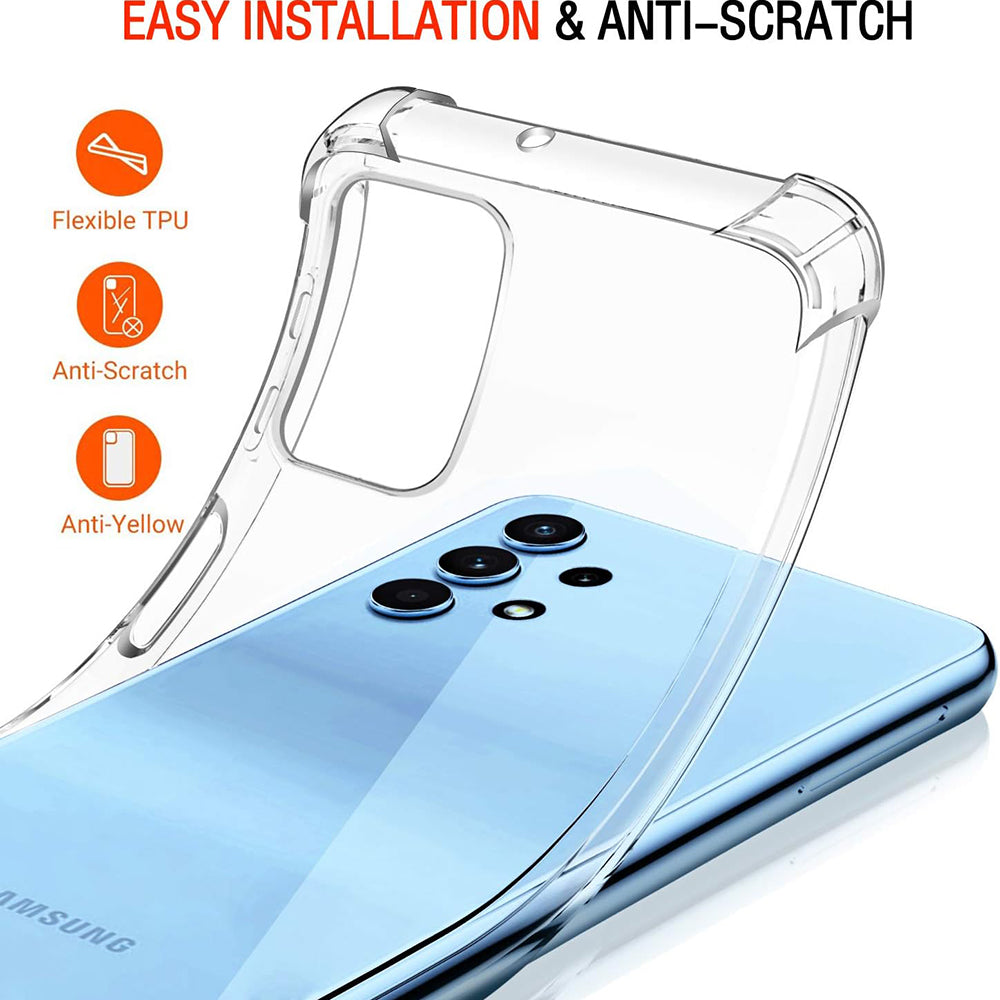 Capa para Samsung Galaxy A32 A325, Techsuit, Shockproof Clear, Transparente