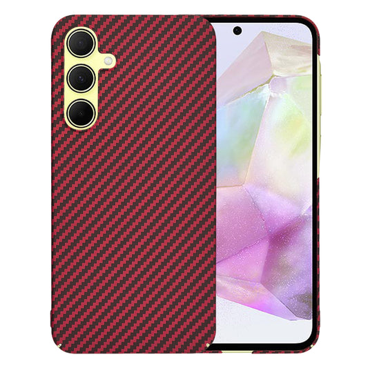 Capa para Samsung Galaxy A35 5G A356, Techsuit, Carbonite FiberShell, Vermelha