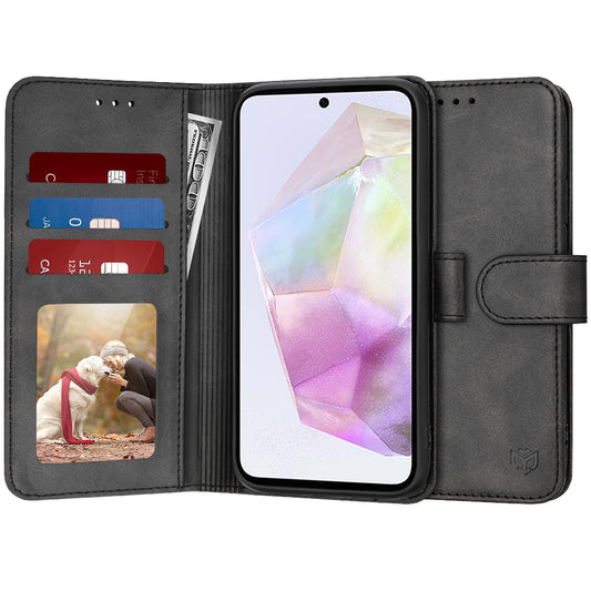 Capa para Samsung Galaxy A35 5G A356, Techsuit, Diary Book, Preta