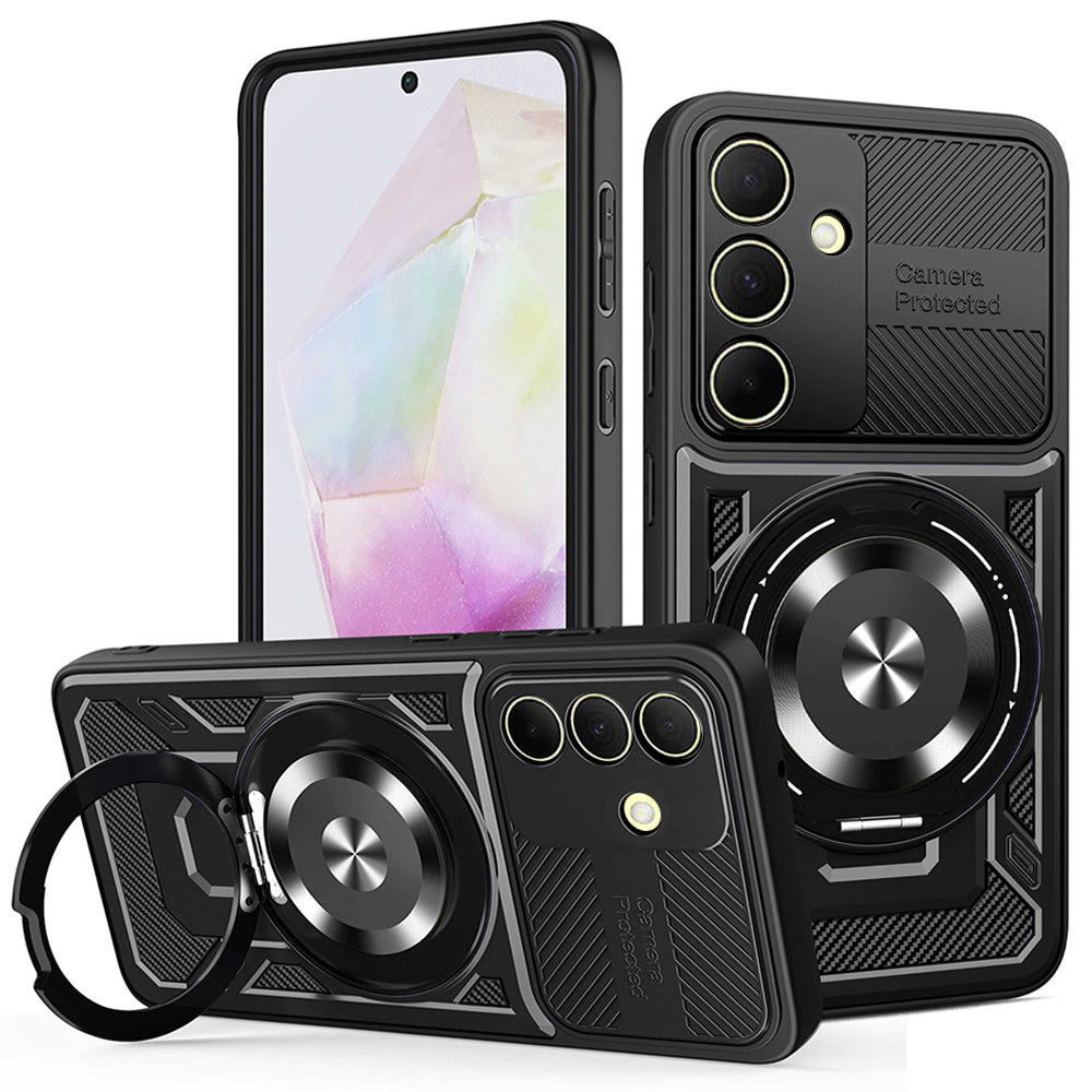 Case for Samsung Galaxy A35 5G A356, Techsuit, RuggedCam, Black