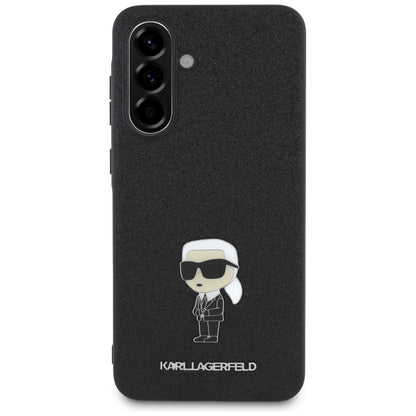 Capa para Samsung Galaxy A36 A366, Karl Lagerfeld, Glitter Fixed Ikonik Karl, Preta