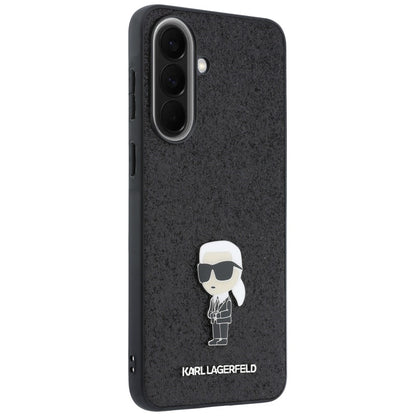 Capa para Samsung Galaxy A37 5G, Karl Lagerfeld, Glitter Fixed Ikonik Karl, Preta
