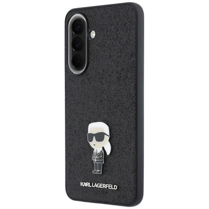 Capa para Samsung Galaxy A37 5G, Karl Lagerfeld, Glitter Fixed Ikonik Karl, Preta
