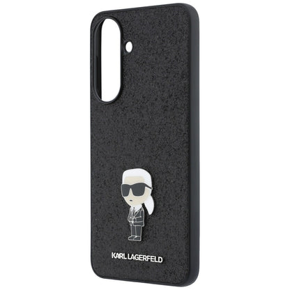 Capa para Samsung Galaxy A37 5G, Karl Lagerfeld, Glitter Fixed Ikonik Karl, Preta