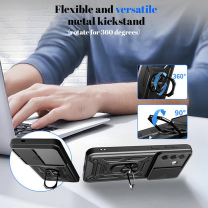 Capa para Samsung Galaxy A37 5G, Techsuit, CamShield, Azul