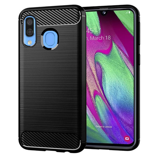 Capa para Samsung Galaxy A40 A405, Techsuit, Carbono, Preta