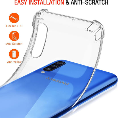 Capa para Samsung Galaxy A50s A507 / A30s A307 / A50 A505, Techsuit, Transparente à prova de choque, Transparente