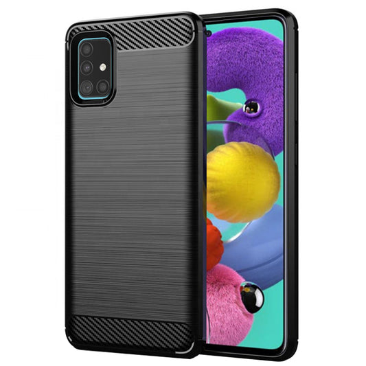 Capa para Samsung Galaxy A51 A515, Techsuit, Carbono, Preta