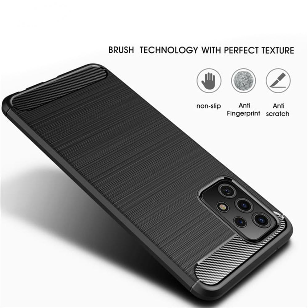 Capa para Samsung Galaxy A52s 5G A528 / A52 5G A526 / A52 A525, Techsuit, Carbono, Preta