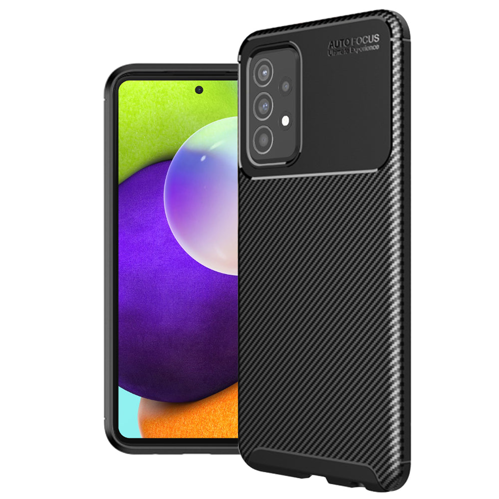 Capa para Samsung Galaxy A52s 5G A528 / A52 5G A526 / A52 A525, Techsuit, CarbonFiber, Preta