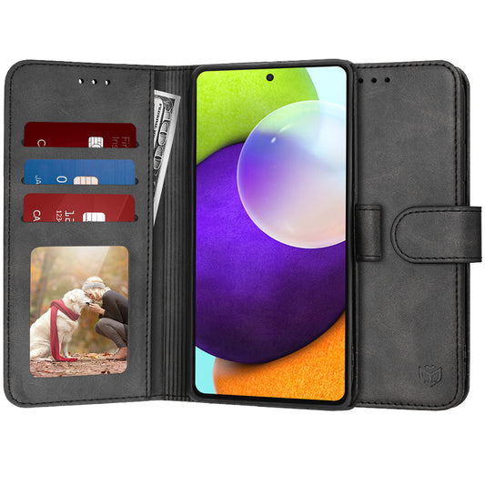 Capa para Samsung Galaxy A52s 5G A528 / A52 5G A526 / A52 A525, Techsuit, Diary Book, Preta