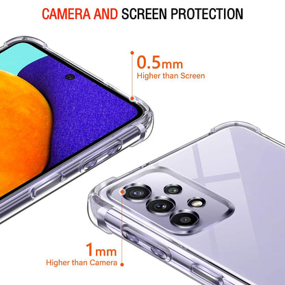 Capa para Samsung Galaxy A52s 5G A528 / A52 5G A526 / A52 A525, Techsuit, Transparente Antichoque, Transparente