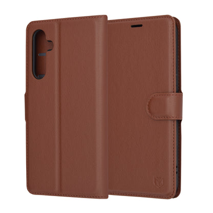 Capa para Samsung Galaxy A54 A546, Techsuit, Leather Folio, Castanha