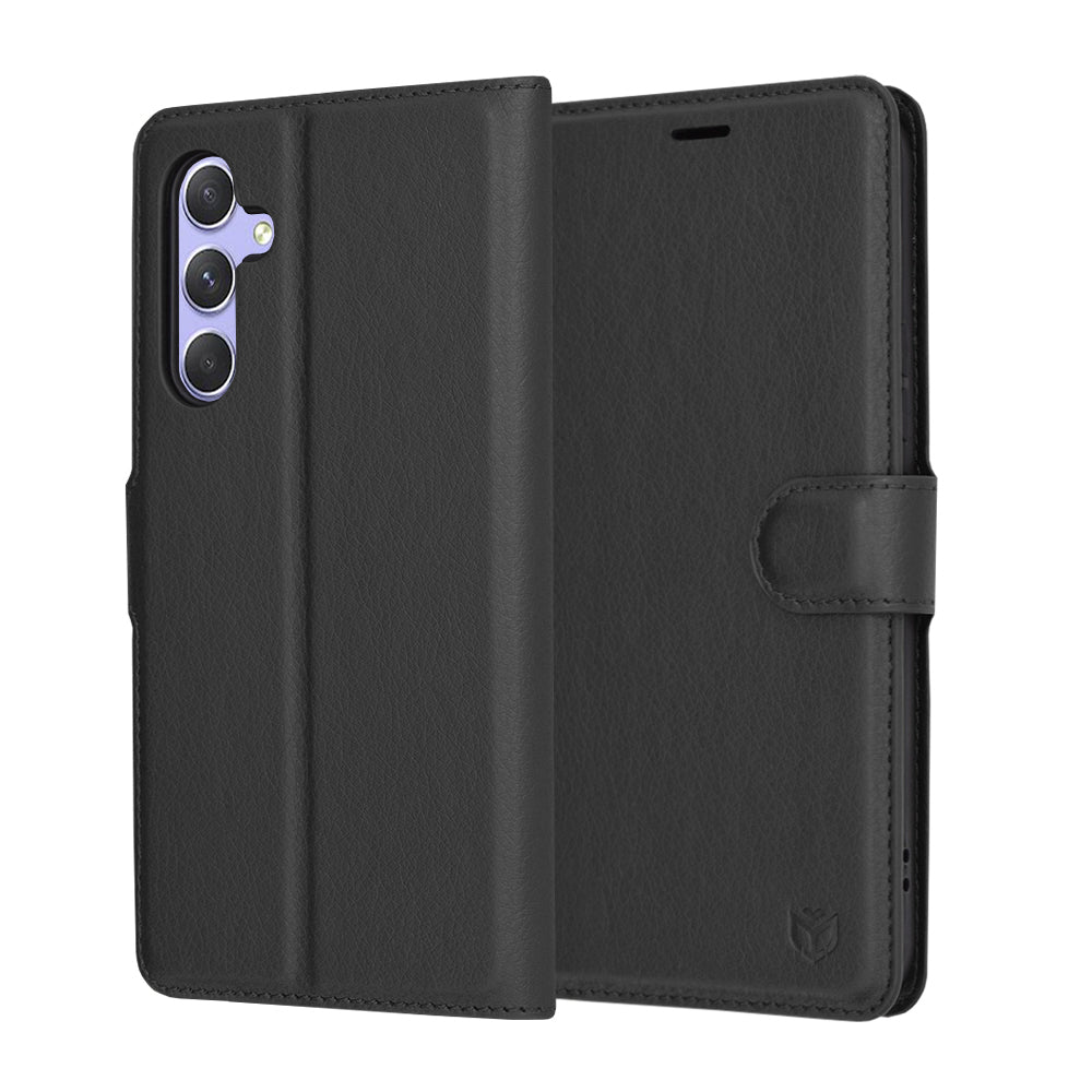 Capa para Samsung Galaxy A54 A546, Techsuit, Leather Folio, Preta
