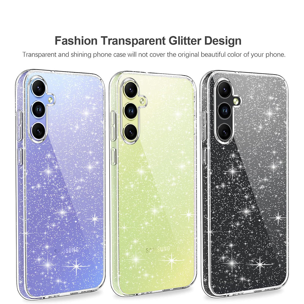 Capa para Samsung Galaxy A54 A546, Techsuit, SparkleSkin, Transparente