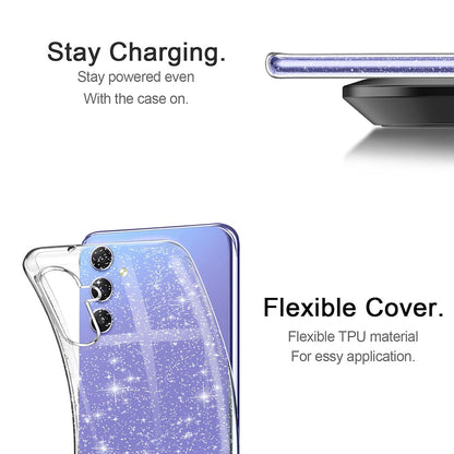 Capa para Samsung Galaxy A54 A546, Techsuit, SparkleSkin, Transparente