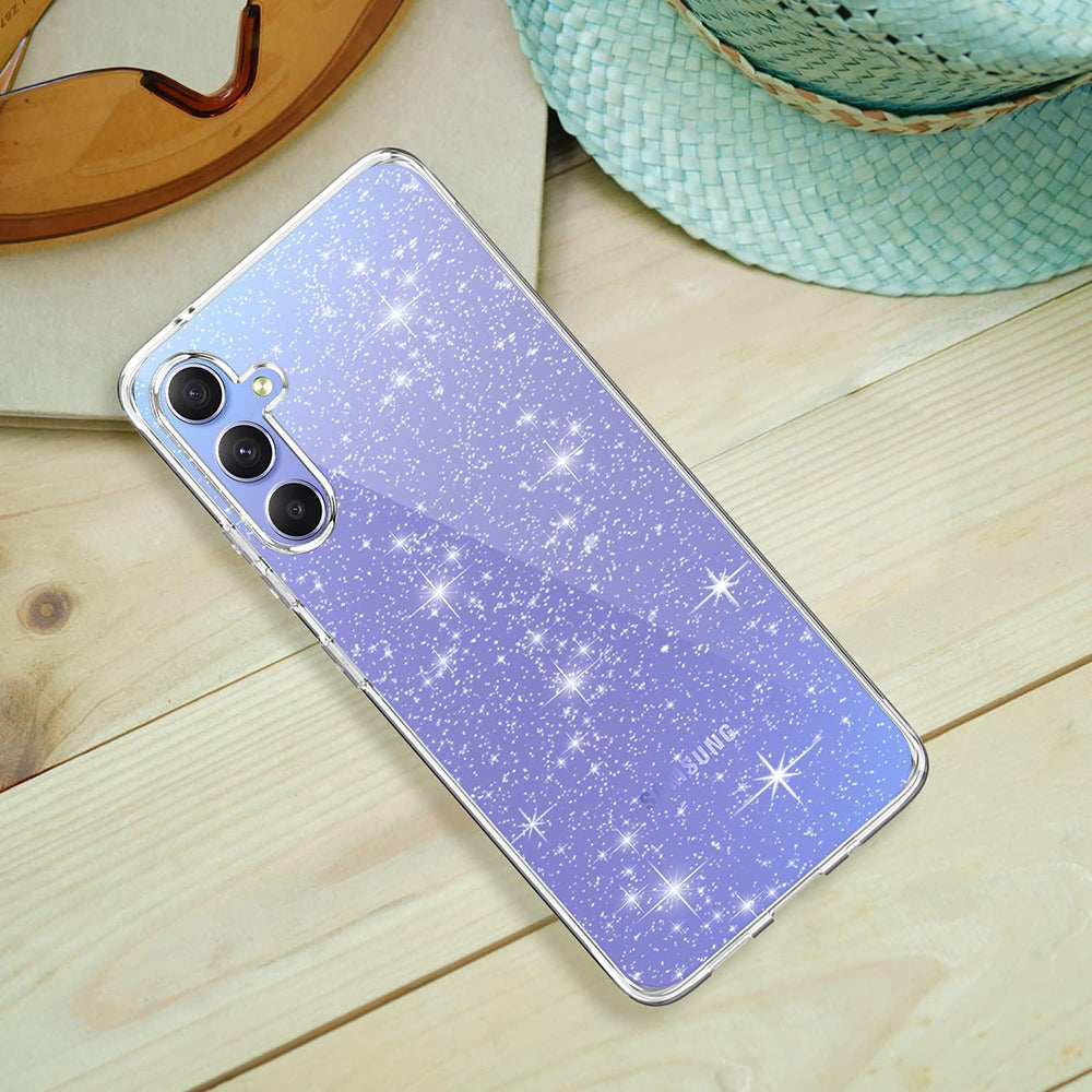 Capa para Samsung Galaxy A54 A546, Techsuit, SparkleSkin, Transparente