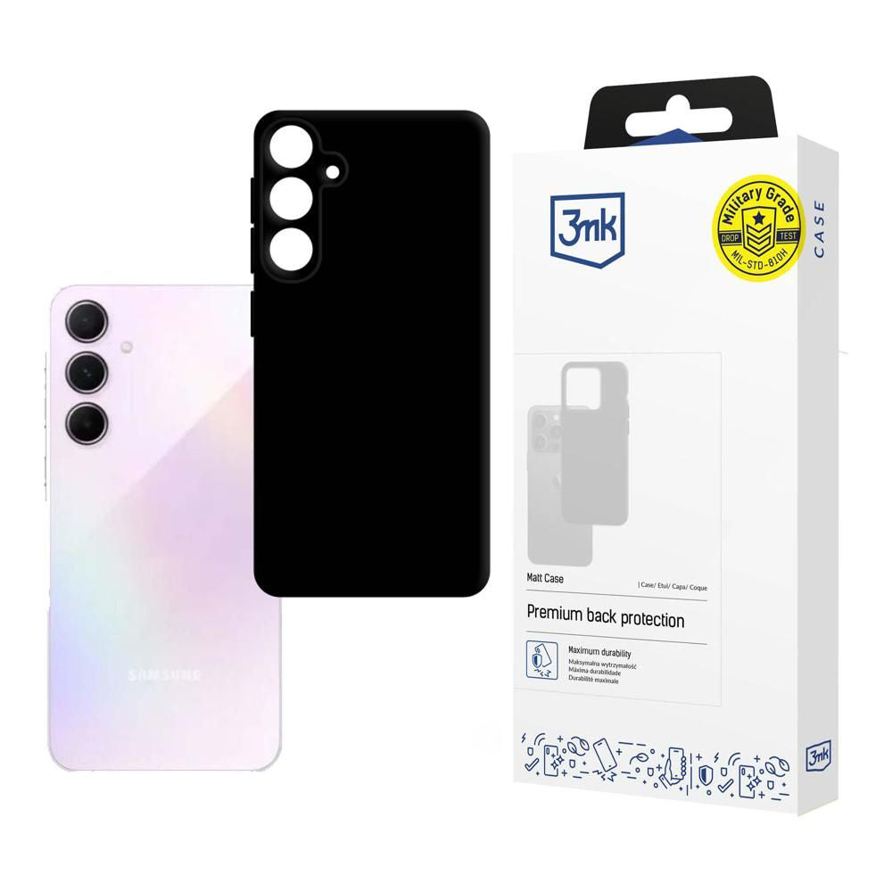 Capa para Samsung Galaxy A55 5G A556, 3MK, Preta Mate