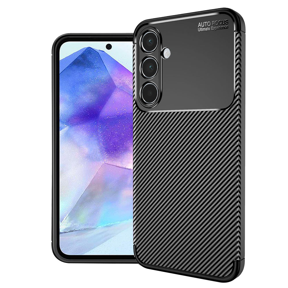 Capa para Samsung Galaxy A55 5G A556, Techsuit, Fibra de Carbon, Preta