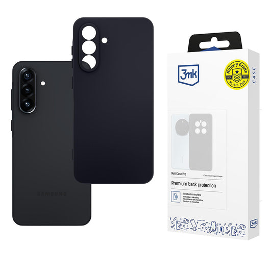 Capa para Samsung Galaxy A56 A566, 3MK, Preta Mate