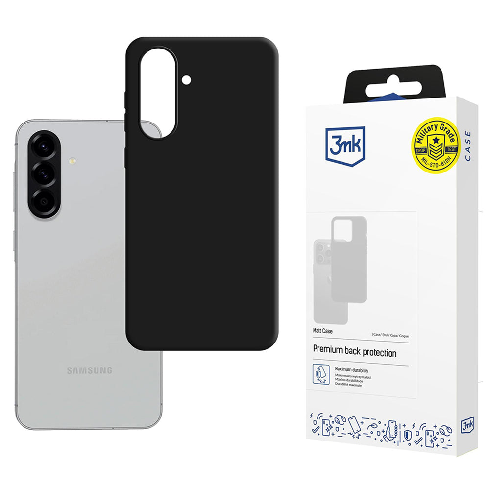 Capa para Samsung Galaxy A56 A566 / A36 A366, 3MK, Preta Mate