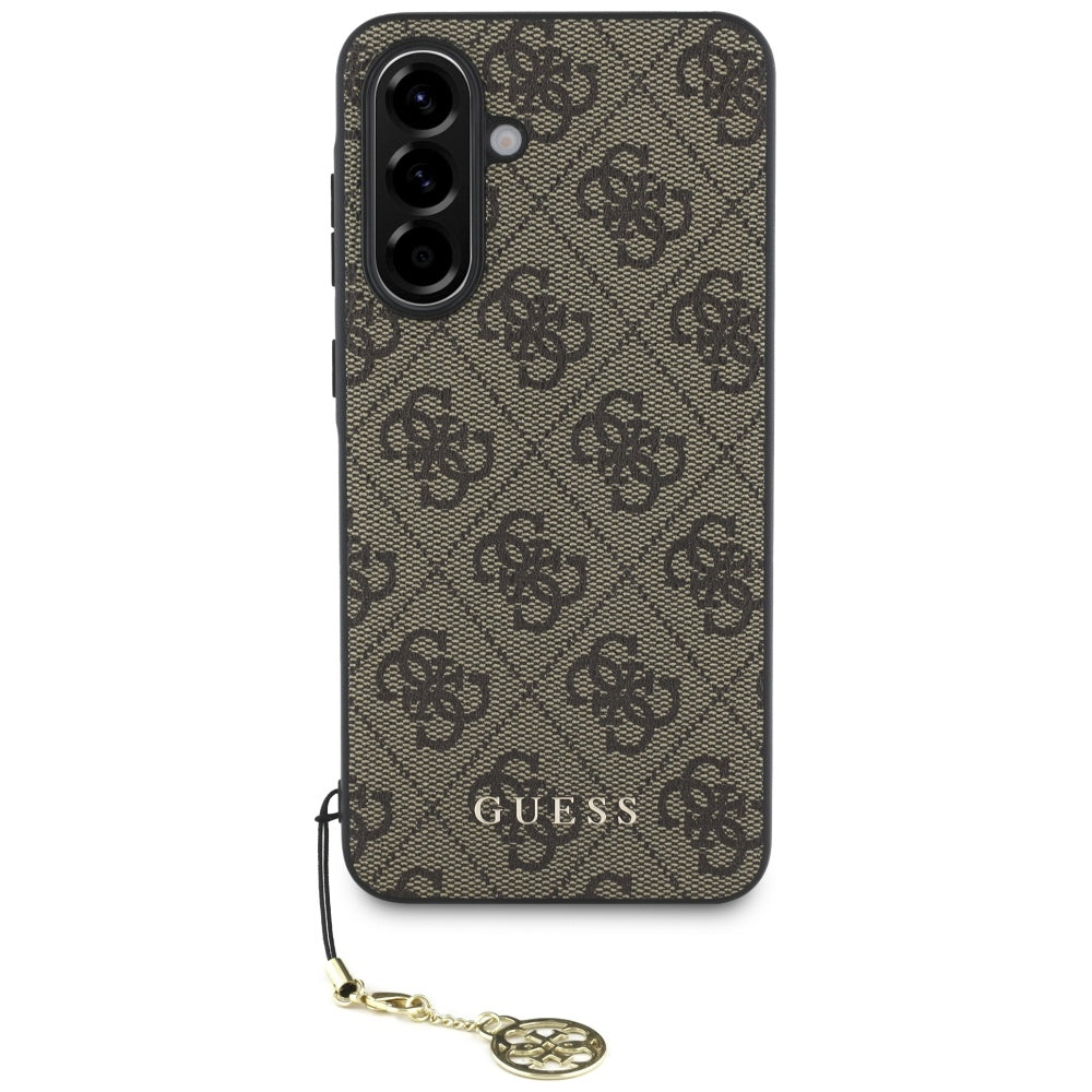 Capa para Samsung Galaxy A56 A566, Guess, 4G Charm, Castanho