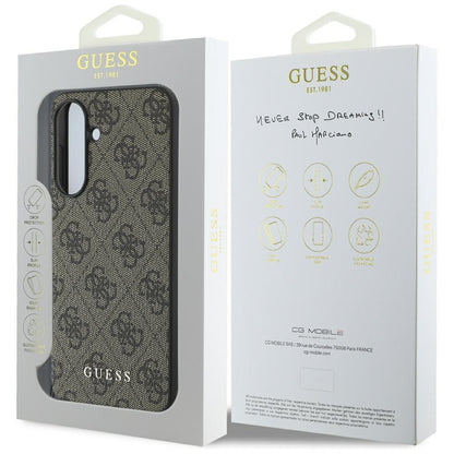 Capa para Samsung Galaxy A56 A566, Guess, 4G Charm, Castanho