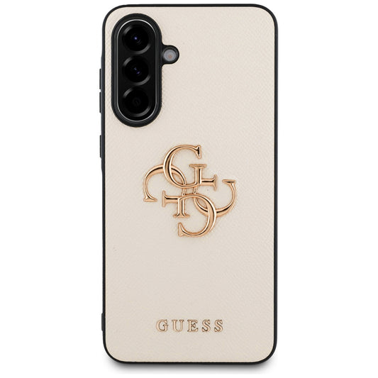 Capa para Samsung Galaxy A56 A566, Guess, 4G Grained Big and Classic Logo, Bege